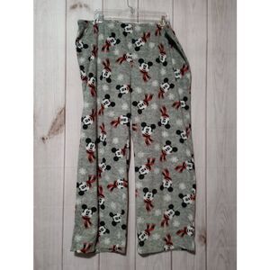 Disney Pants Ladies 2x Mickey Mouse‎ Lounge Fuzzy Snow Winter